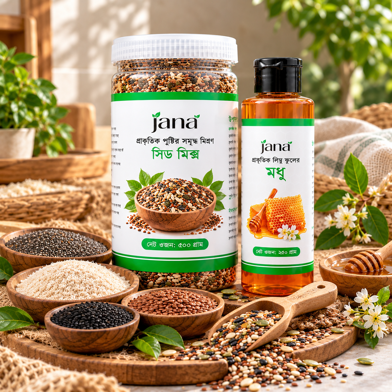 Organic Seed Mix and Honey Display (1)