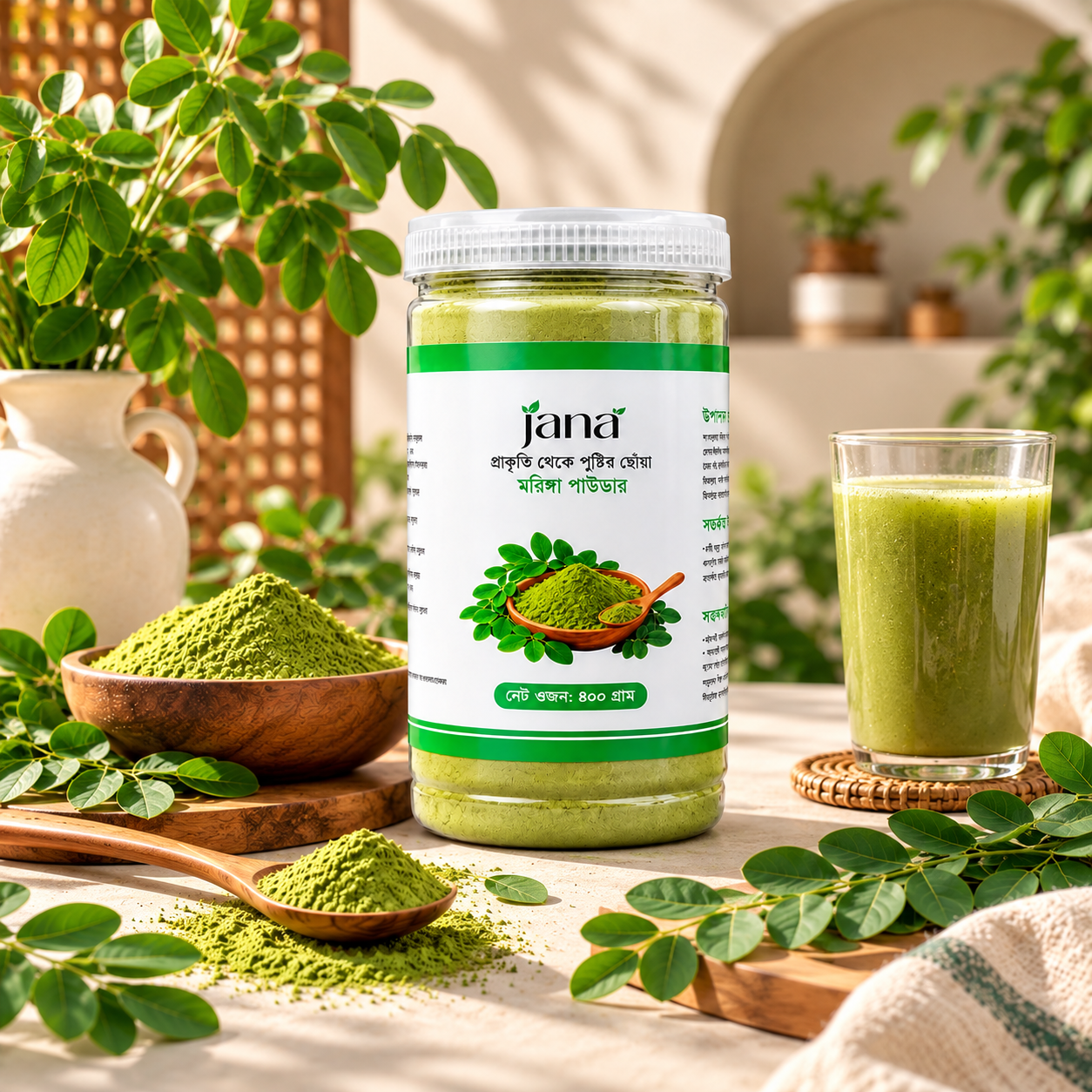 Premium Moringa Wellness Still Life